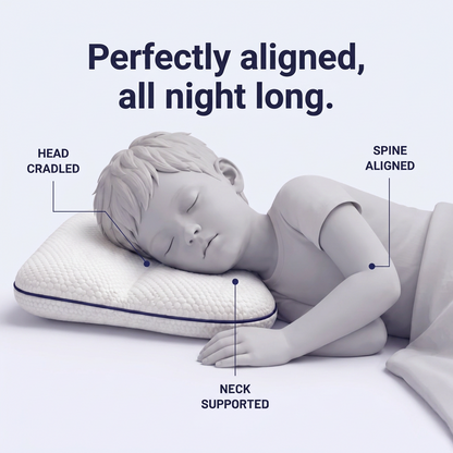 Head supported, mouth closed: he finally sleeps through the night